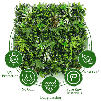 (3rolls)Artificial Boxwood Topiary Hedges Panels,40' x 40', Grass Backdrop Wall,Privacy Screen,Sun Protected Green Wall Decor ,for Outdoorfor Patio, Balcony, Garden, Backyard Indoor Outdoor Green Wall