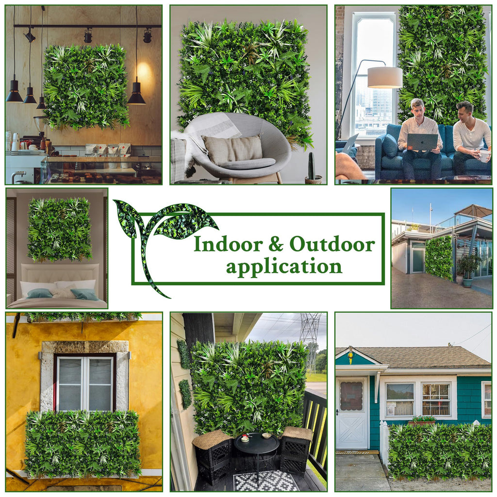 (3rolls)Artificial Boxwood Topiary Hedges Panels,40' x 40', Grass Backdrop Wall,Privacy Screen,Sun Protected Green Wall Decor ,for Outdoorfor Patio, Balcony, Garden, Backyard Indoor Outdoor Green Wall