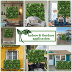 (3rolls)Artificial Boxwood Topiary Hedges Panels,40' x 40', Grass Backdrop Wall,Privacy Screen,Sun Protected Green Wall Decor ,for Outdoorfor Patio, Balcony, Garden, Backyard Indoor Outdoor Green Wall