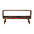 Artisan Furniture Solid Wood Curved Chestnut Double Slot Media Unit
