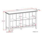 Artisan - 8 Cube Storage Sofa Table - Russet Brown