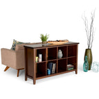 Artisan - 8 Cube Storage Sofa Table - Russet Brown