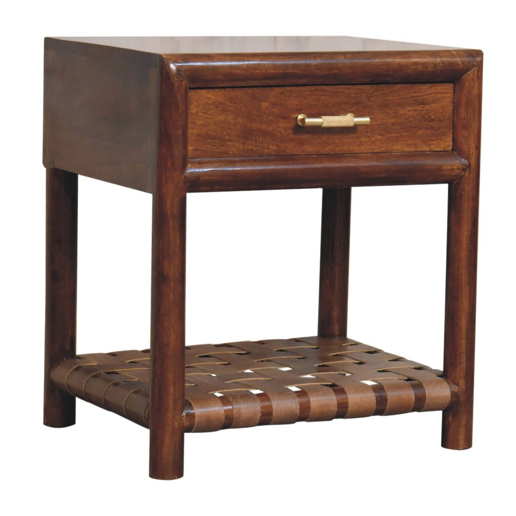 Artisan Furniture Solid Wood Chestnut T-Bar Bedside