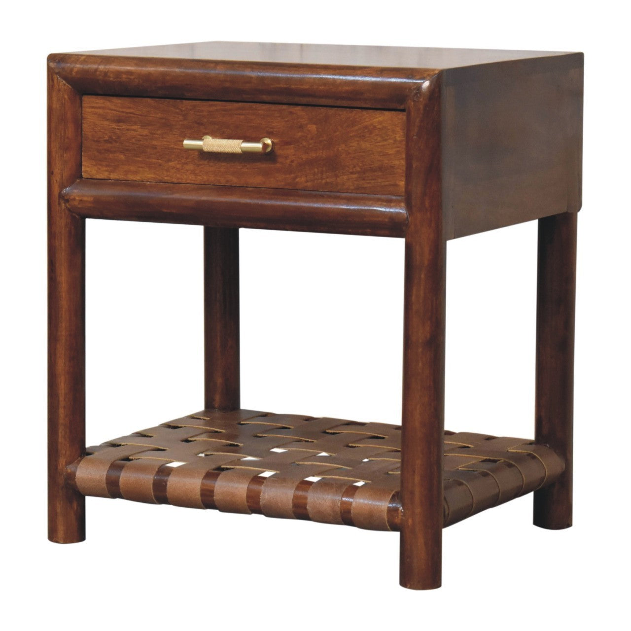 Artisan Furniture Solid Wood Chestnut T-Bar Bedside