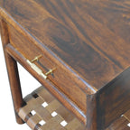 Artisan Furniture Solid Wood Chestnut T-Bar Bedside