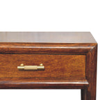 Artisan Furniture Solid Wood Chestnut T-Bar Bedside