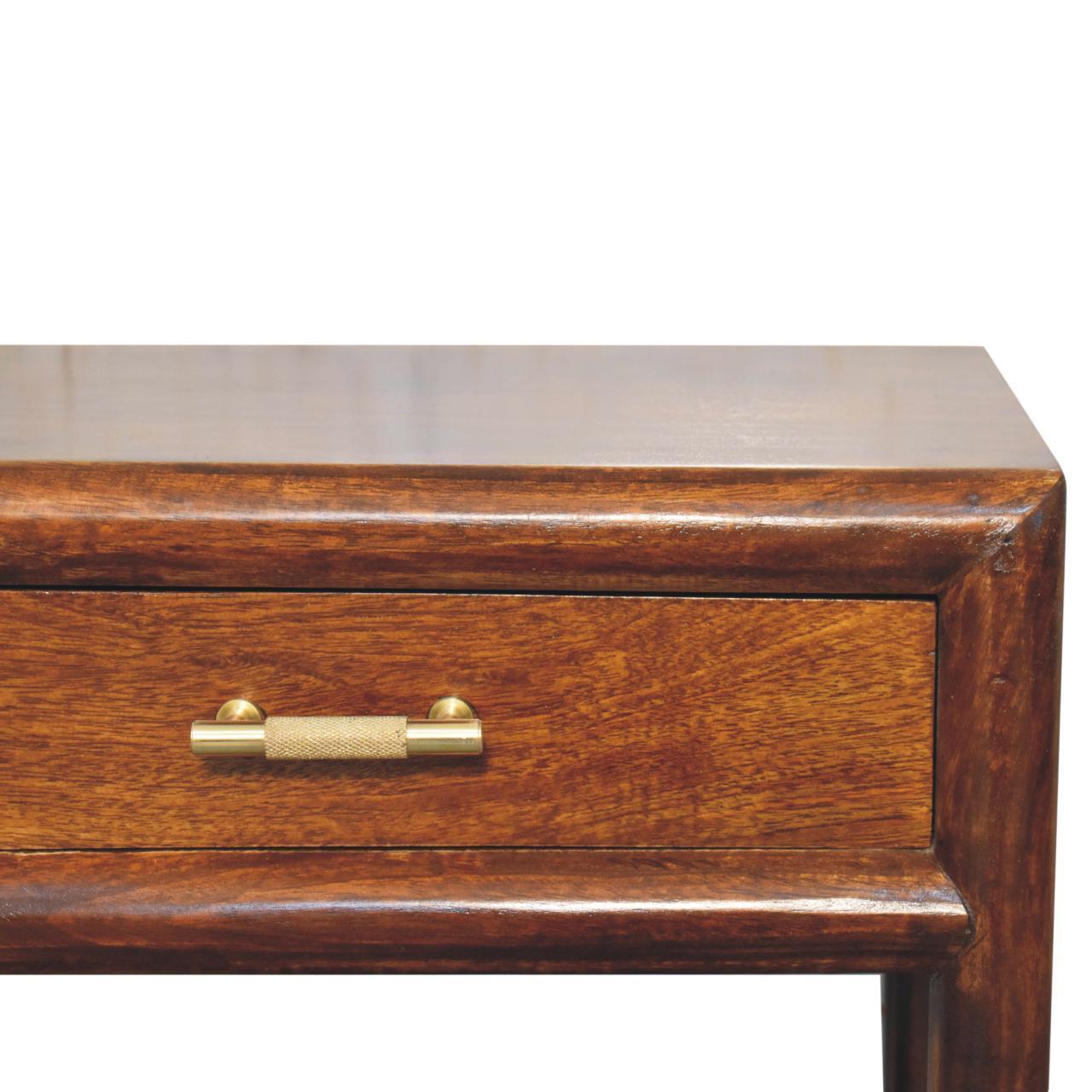 Artisan Furniture Solid Wood Chestnut T-Bar Bedside