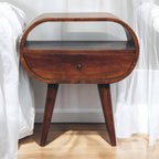 Artisan Furniture Solid wood Large Chestnut Circular Open Bedside