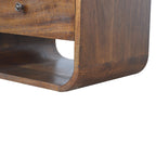 Artisan Furniture Solid Wood Chestnut Curve 2 Drawer Nightstand