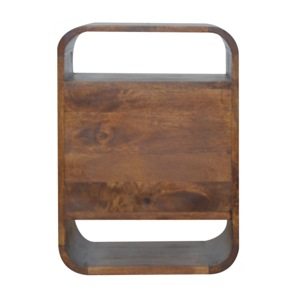 Artisan Furniture Solid Wood Chestnut Curve 2 Drawer Nightstand