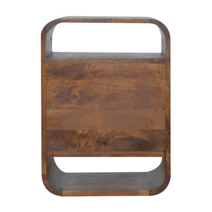 Artisan Furniture Solid Wood Chestnut Curve 2 Drawer Nightstand