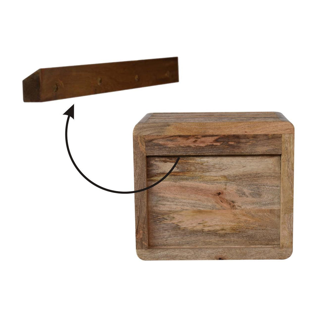 Artisan Furniture Solid Wood Soba Wall Mounted Bedside