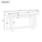 U_STYLE Elegant Console Table with Three Drawers, Extra Long Entryway Table for Entryway, Hallway, Living Room, Foyer, Corridor