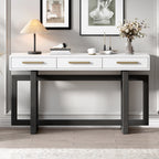 U_STYLE Elegant Console Table with Three Drawers, Extra Long Entryway Table for Entryway, Hallway, Living Room, Foyer, Corridor