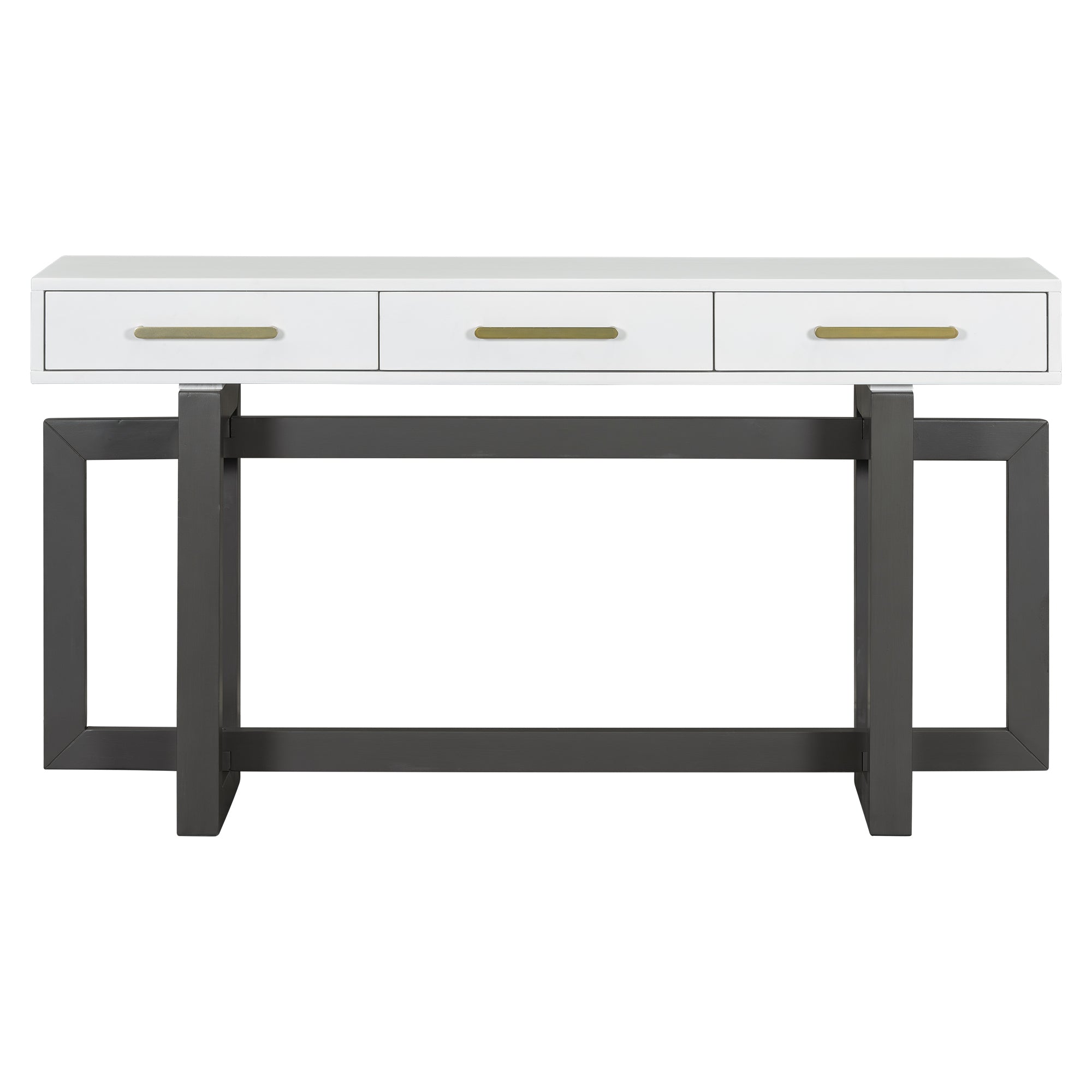 U_STYLE Elegant Console Table with Three Drawers, Extra Long Entryway Table for Entryway, Hallway, Living Room, Foyer, Corridor