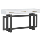 U_STYLE Elegant Console Table with Three Drawers, Extra Long Entryway Table for Entryway, Hallway, Living Room, Foyer, Corridor