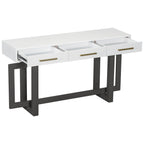 U_STYLE Elegant Console Table with Three Drawers, Extra Long Entryway Table for Entryway, Hallway, Living Room, Foyer, Corridor