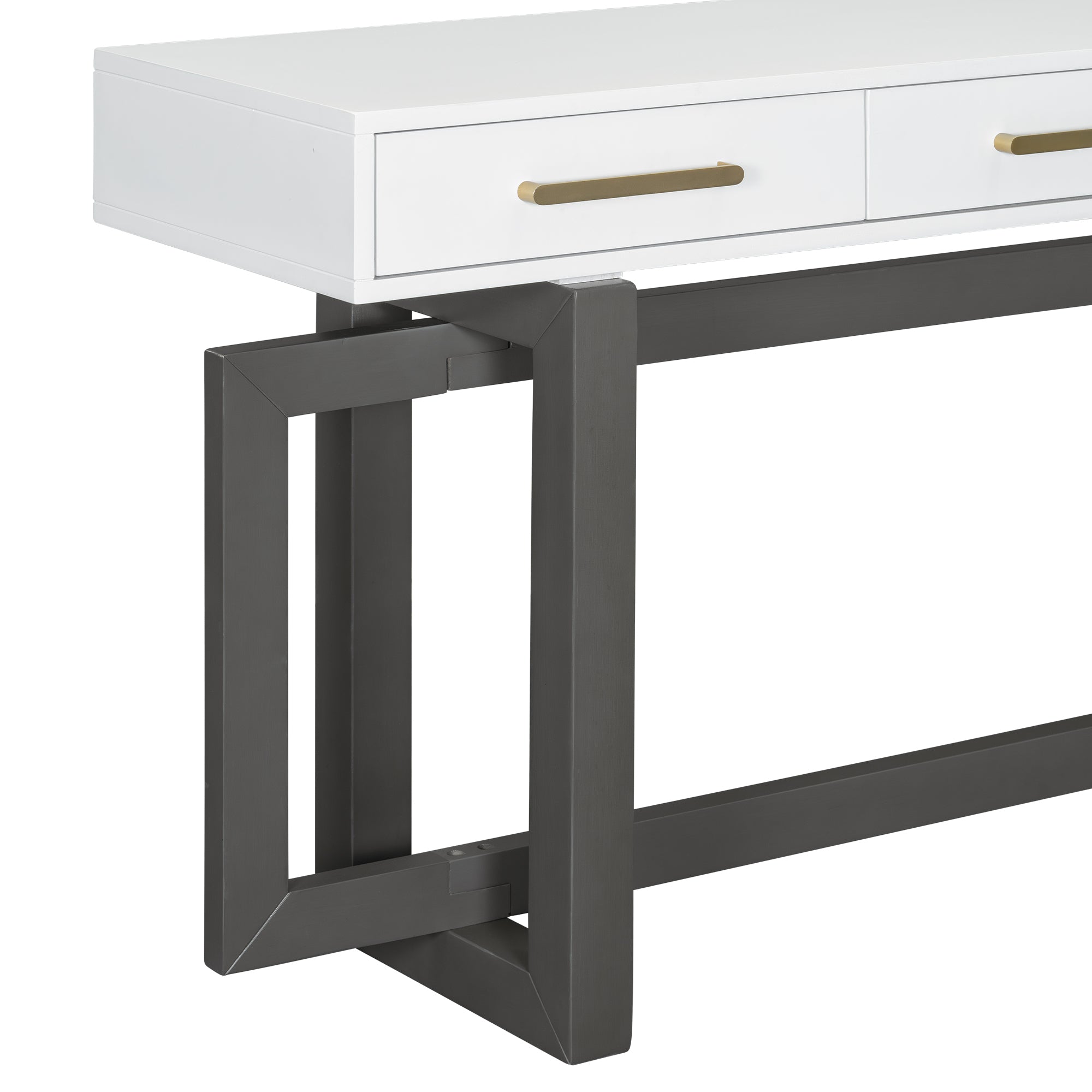 U_STYLE Elegant Console Table with Three Drawers, Extra Long Entryway Table for Entryway, Hallway, Living Room, Foyer, Corridor