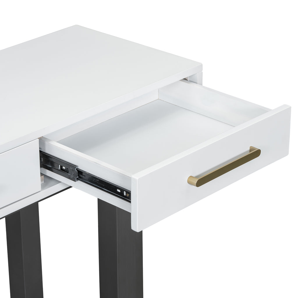 U_STYLE Elegant Console Table with Three Drawers, Extra Long Entryway Table for Entryway, Hallway, Living Room, Foyer, Corridor