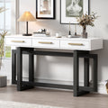 U_STYLE Elegant Console Table with Three Drawers, Extra Long Entryway Table for Entryway, Hallway, Living Room, Foyer, Corridor