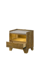 Garcia Light Aspen Brown Nightstand w/LED Nightstands