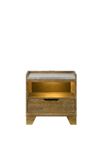 Garcia Light Aspen Brown Nightstand w/LED Nightstands