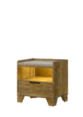 Garcia Light Aspen Brown Nightstand w/LED Nightstands