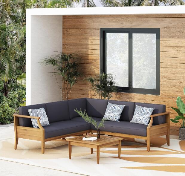 ASTON 4-PIECE SOFA SET, DARK GRAY