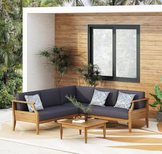 ASTON 4-PIECE SOFA SET, DARK GRAY