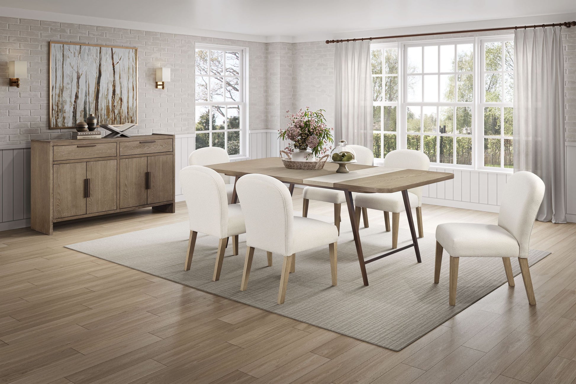 Assymetrical Stone Slab Dining Table