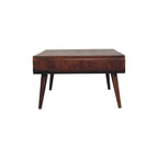 Avora Mid-Century Modern Handmade Solid Wood 2-Drawer Chestnut Coffee Table
