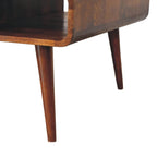 Avora Mid-Century Modern Handmade Solid Wood 2-Drawer Chestnut Coffee Table