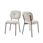 Modern 4-Person Dining Set: Bamboo & MDF Table with Turquoise & Beige Fabric Chairs, Metal Legs – Space-Saving Kitchen/Dining Room Furniture