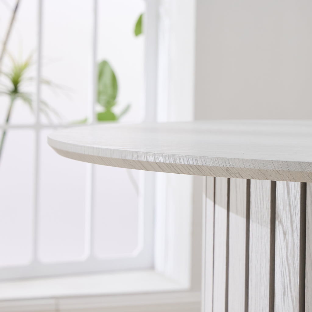 Modern 4-Person Dining Set: Bamboo & MDF Table with Turquoise & Beige Fabric Chairs, Metal Legs – Space-Saving Kitchen/Dining Room Furniture