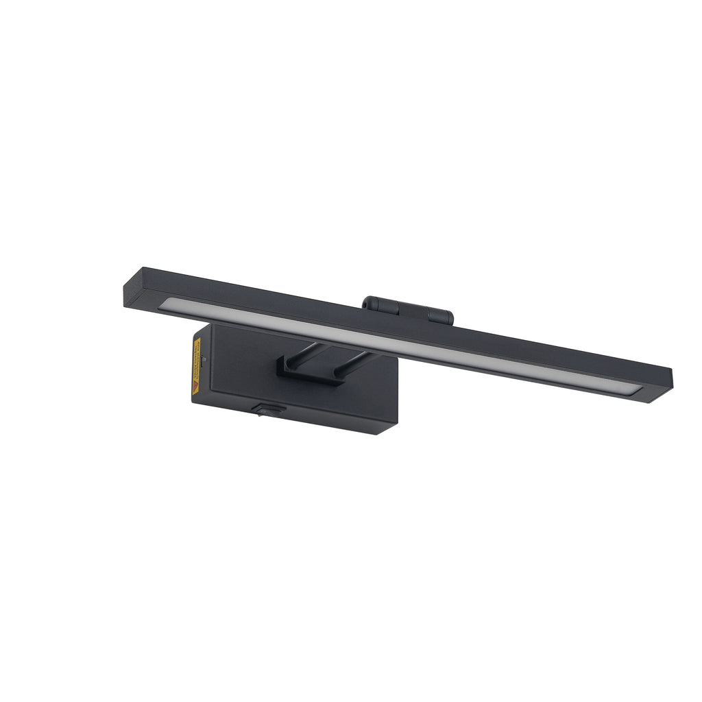 Picture Light Battery Operated with Remote, LED Black Art Lights for Paintings Rechargeable Dimmable and Timer, 16in Wall Sconce for Art Painting Gallery Adjustable Swing Arm for Display