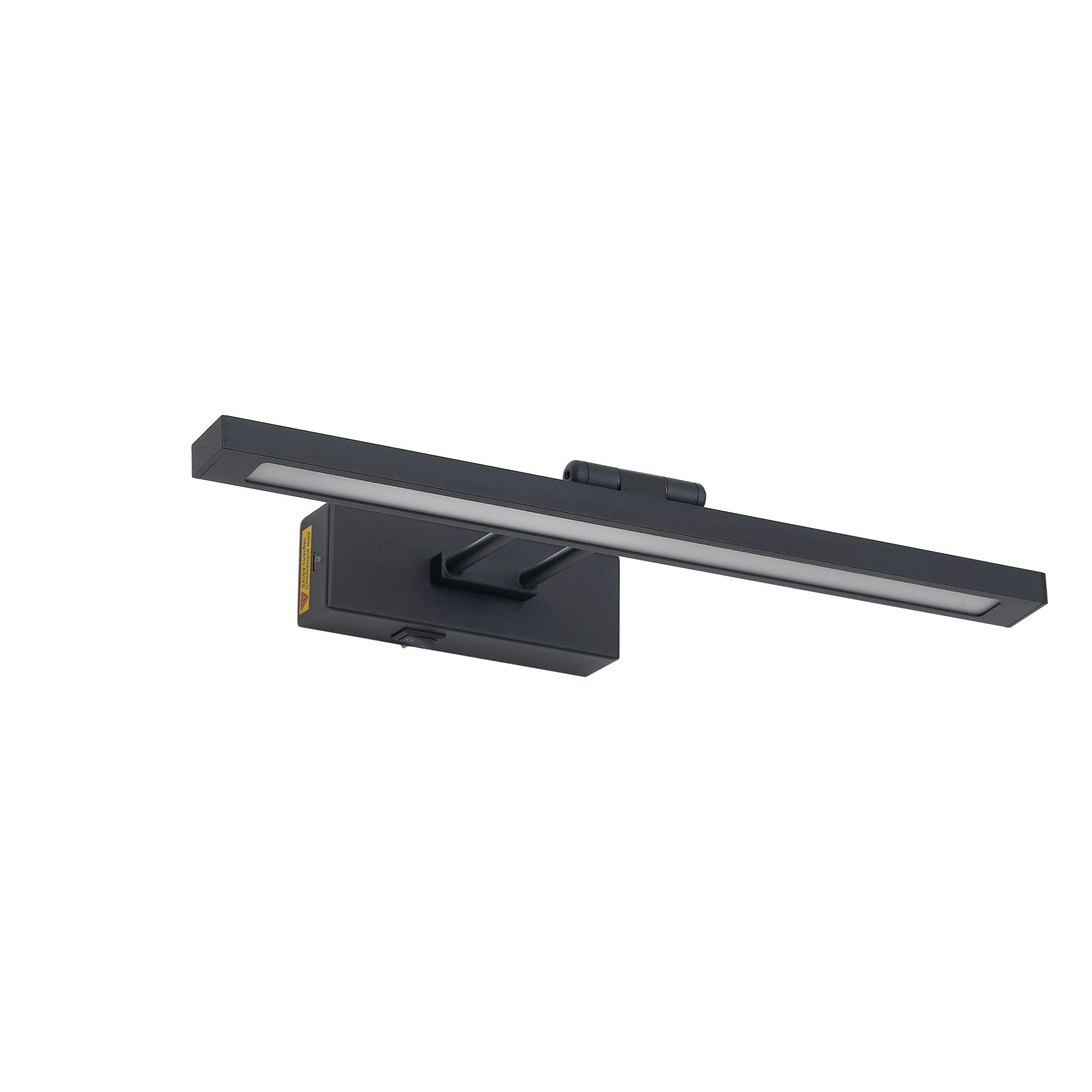 Picture Light Battery Operated with Remote, LED Black Art Lights for Paintings Rechargeable Dimmable and Timer, 16in Wall Sconce for Art Painting Gallery Adjustable Swing Arm for Display