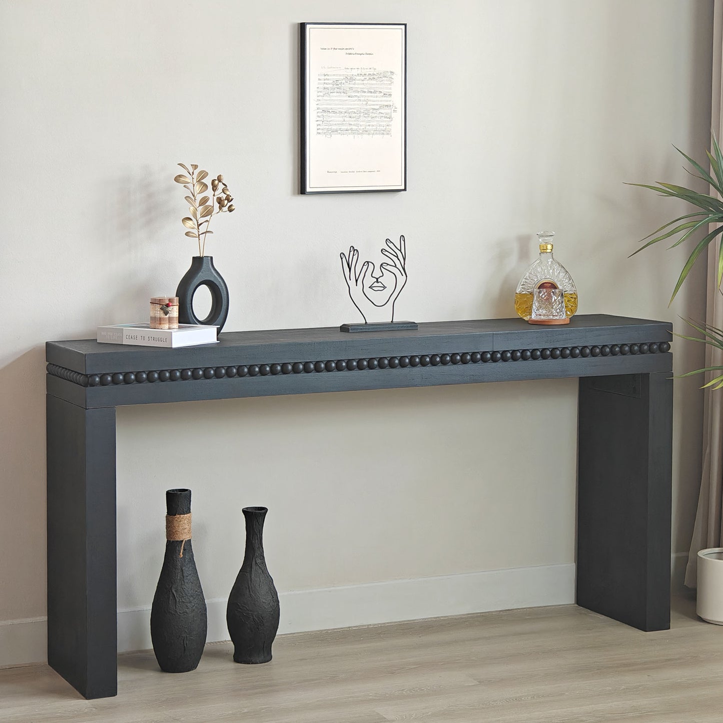 Concepts Beaded Wood Console Table