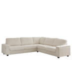 110-Inch Oversized Corduroy Corner Sofa,L Shaped Corner Couch with two storage spaces,USB port & Type-C port and Cup-holder , Deep Seat Comfy Upholstered Couches for Living Room(Not freely combinable)