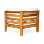 OANA OUTDOOR WOODEN SECTIONAL SET WITH CUSHIONS, BEIGE - Groovy Boardz