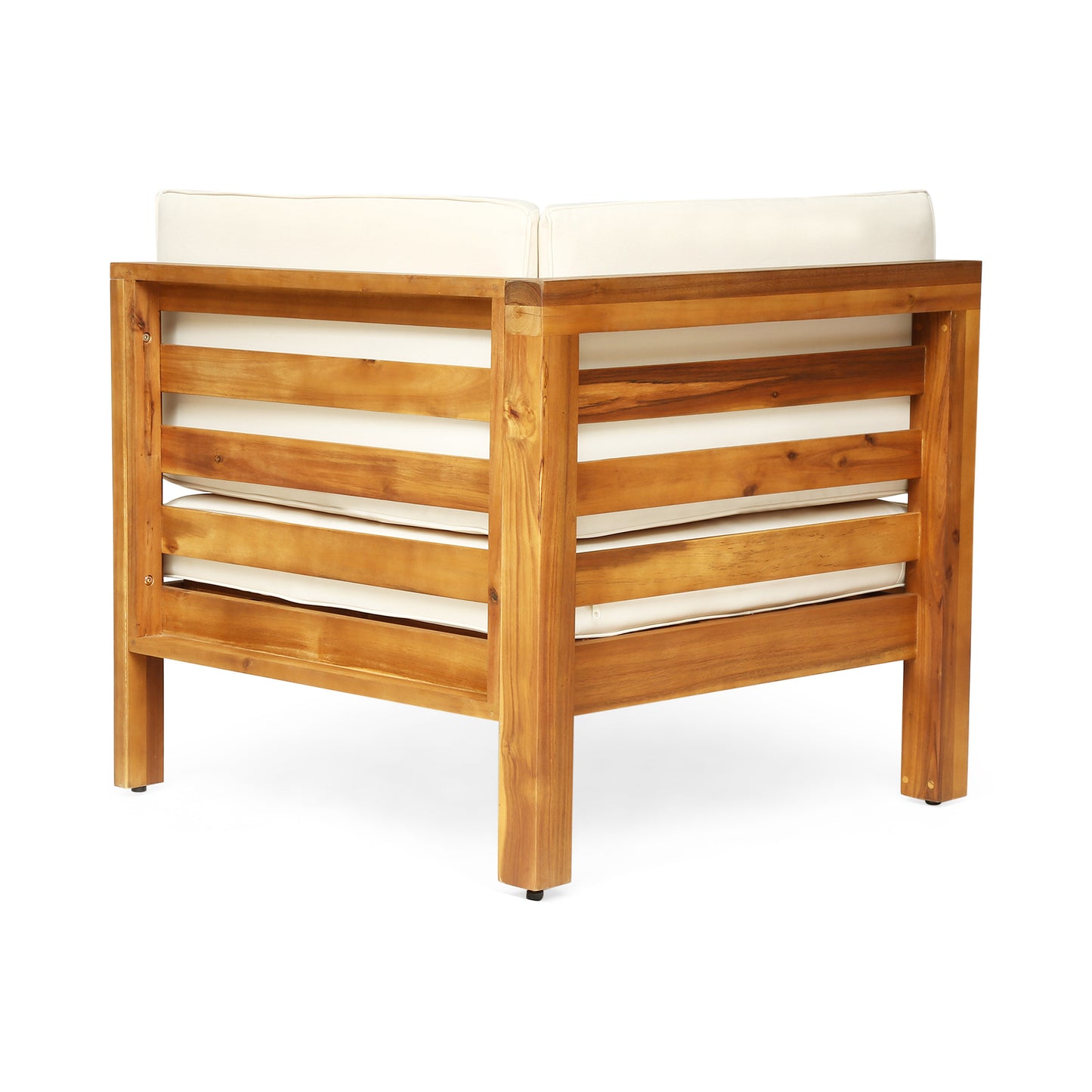 OANA OUTDOOR WOODEN SECTIONAL SET WITH CUSHIONS, BEIGE - Groovy Boardz