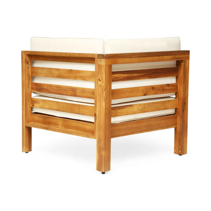 OANA OUTDOOR WOODEN SECTIONAL SET WITH CUSHIONS, BEIGE - Groovy Boardz
