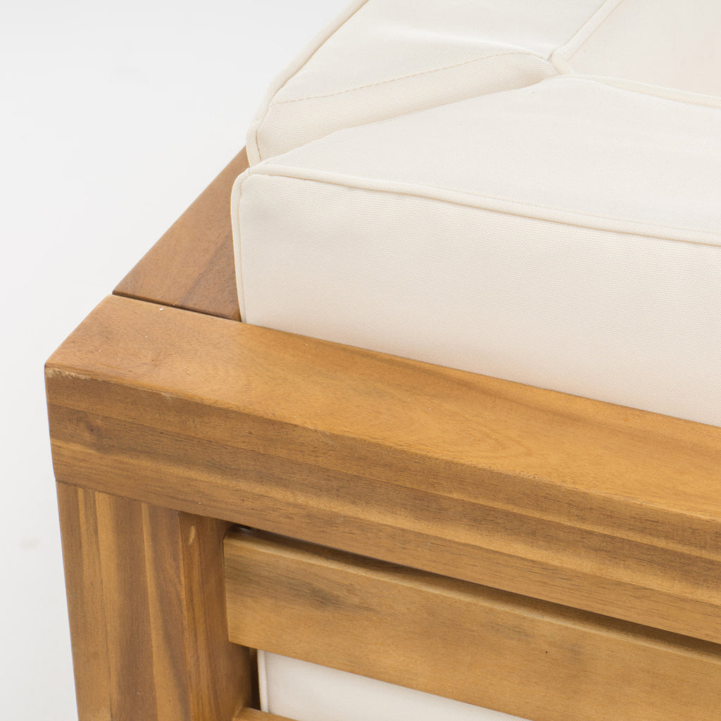 OANA OUTDOOR WOODEN SECTIONAL SET WITH CUSHIONS, BEIGE - Groovy Boardz