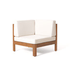 OANA OUTDOOR WOODEN SECTIONAL SET WITH CUSHIONS, BEIGE - Groovy Boardz