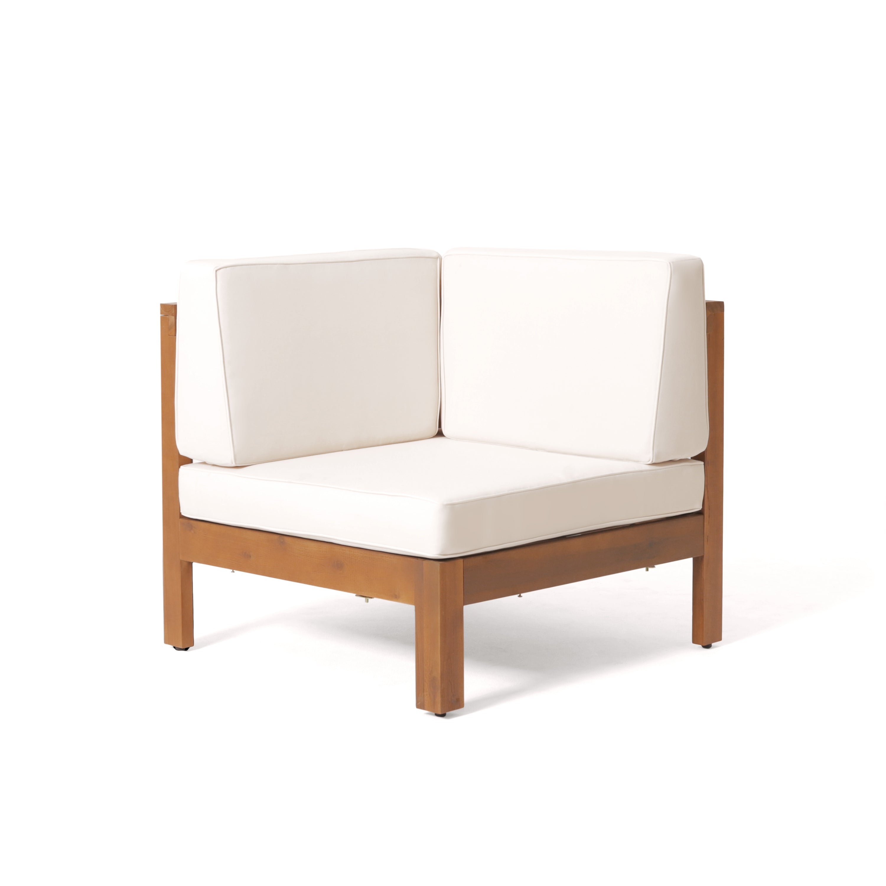 OANA OUTDOOR WOODEN SECTIONAL SET WITH CUSHIONS, BEIGE - Groovy Boardz