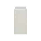 U_STYLE Acacia Wood Veneer Simple Entryway Table with Wavy Design,Suitable for Study,Entryway, Hallway, Living Room, Foyer