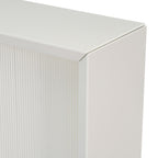 U_STYLE Acacia Wood Veneer Simple Entryway Table with Wavy Design,Suitable for Study,Entryway, Hallway, Living Room, Foyer