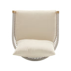 Modern Beige Curved Aluminum Lounge Chair with Stylish Rope-Weave Design and Cushioned Comfort, Perfect for Outdoor Living