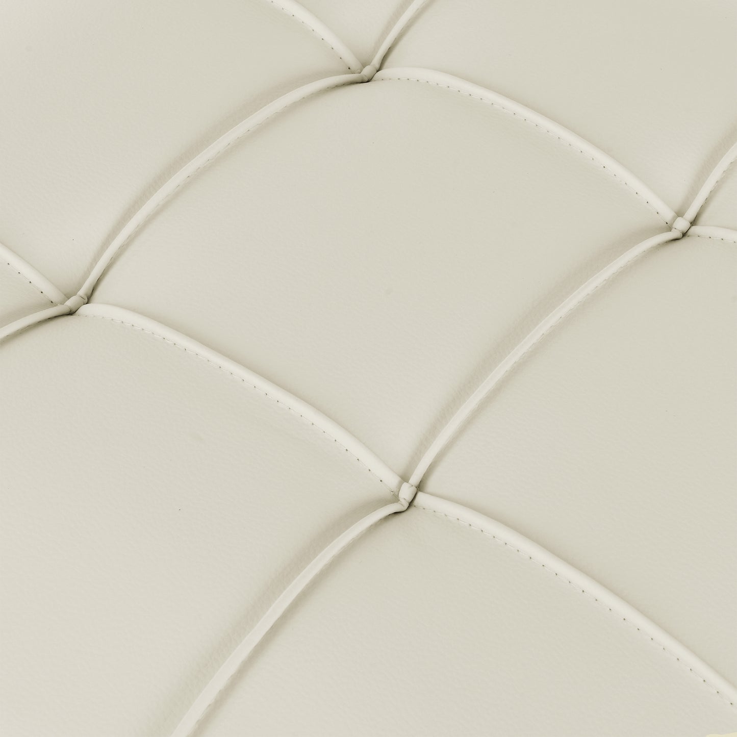 22 inches Anti-scratch Leather Storage Ottoman, Pet Friendly Entryway Bench with Golden Stainless Steel Legs, Beige - Groovy Boardz