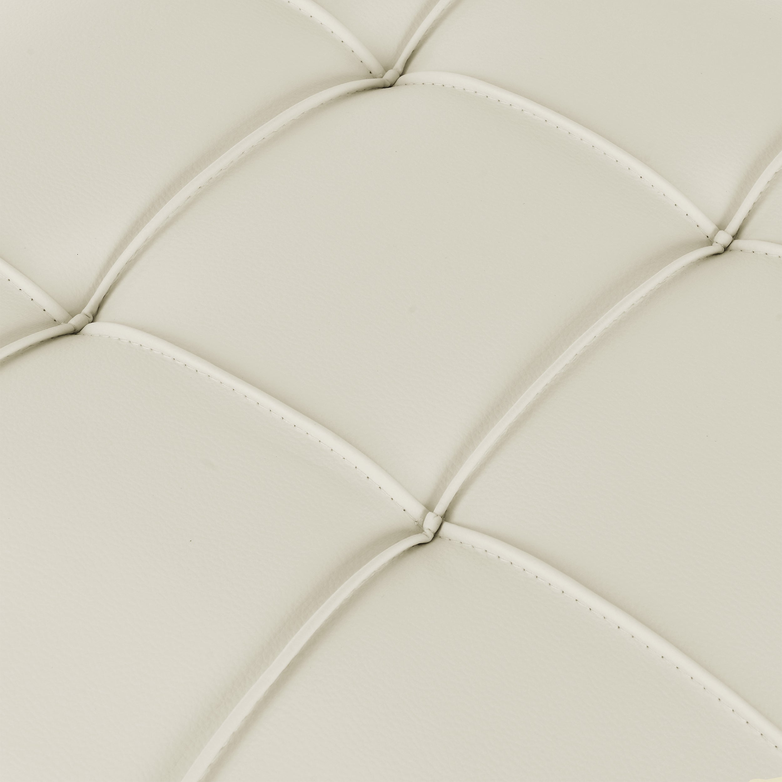 22 inches Anti-scratch Leather Storage Ottoman, Pet Friendly Entryway Bench with Golden Stainless Steel Legs, Beige - Groovy Boardz