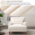 Mirod Elegant Circular Armrests, Ergonomic Lumbar Support, Vintage Roman Column Legs, Luxurious Large Size, Enhances Living Room Aesthetics, for Living room,Bedroom and study